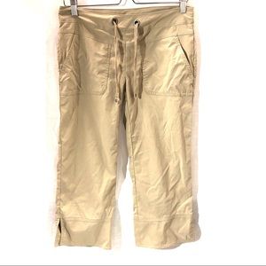 Prana Yoga Pants Khaki Capri  Small